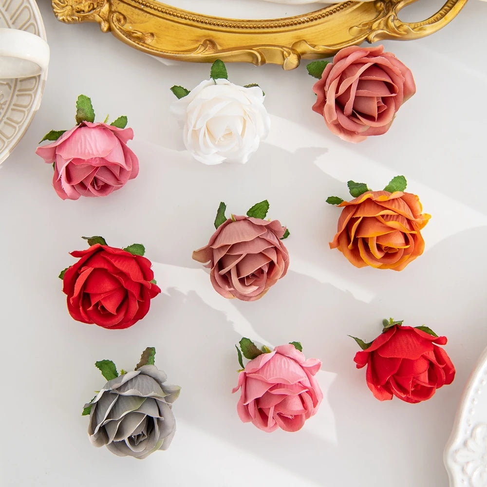 10 Silk Rose Artificial Flowers for Wedding & Home Decor Artificial Silk Flowers Babs