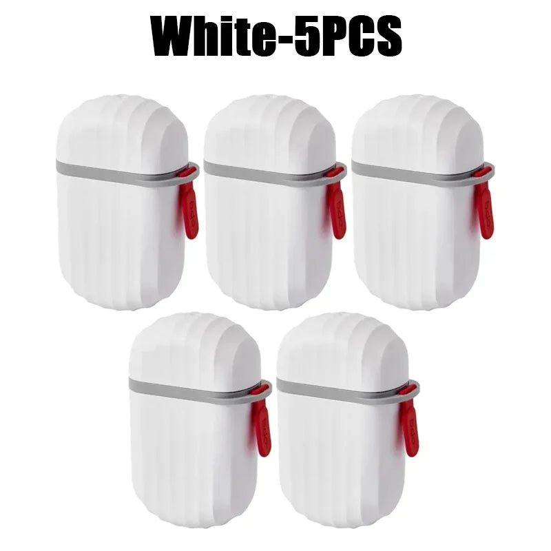 Travel Soap Box with Lid – Leakproof, Draining Soap Case Travel Soap Case Babs White-5PCS