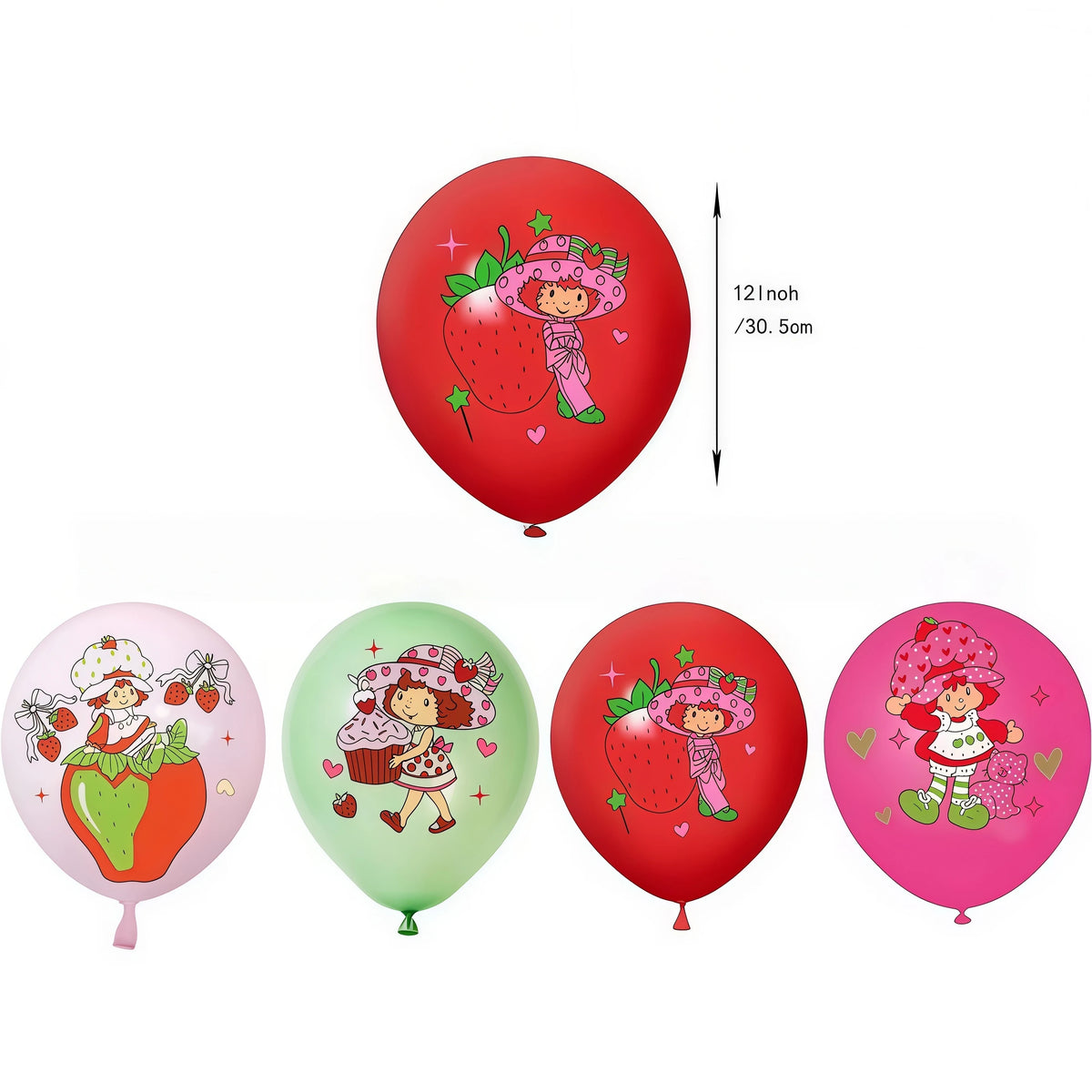 Strawberry Shortcake Birthday Party Decoration Kit – Banner & Balloons Party Decoration Kit Babs 16pcs balloons