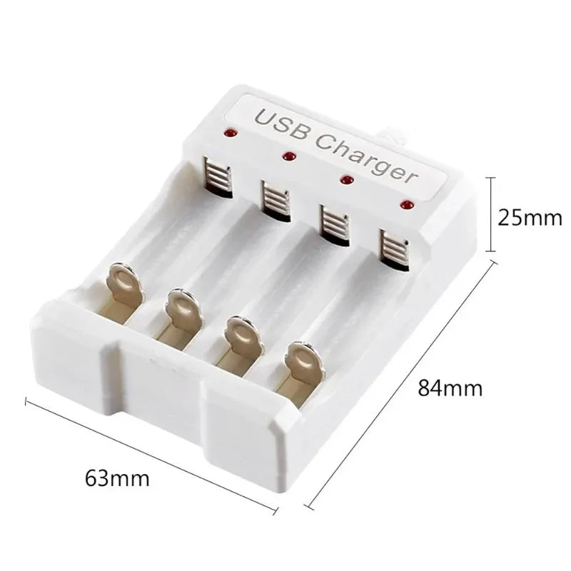 Alasicka 3/4-Slot USB AA AAA Battery Charger with Protection Battery Charger Babs