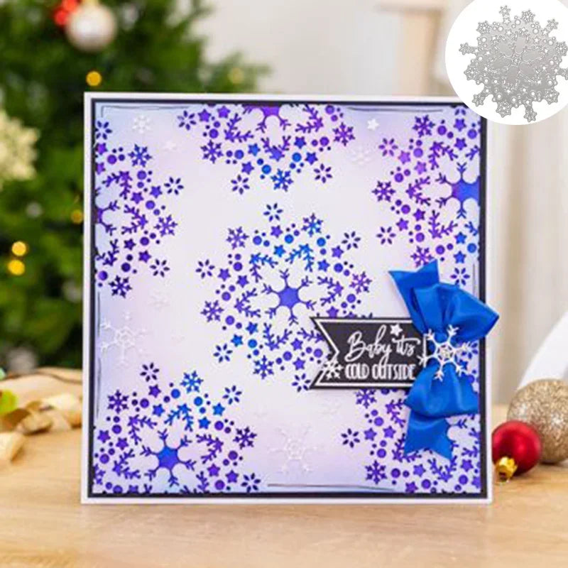 Christmas Snowflake Metal Cutting Dies – Round Stencil Mold Craft Cutting Die Babs