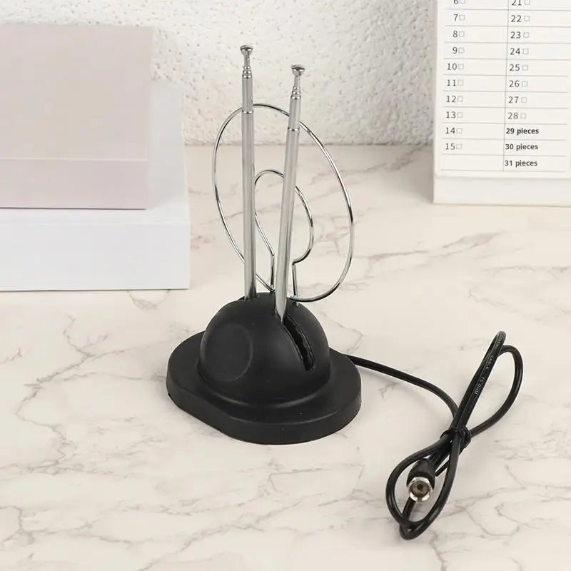 Indoor Loop Rabbit Antenna VHF UHF HDTV Analog Digital Signal Indoor TV Antenna Babs