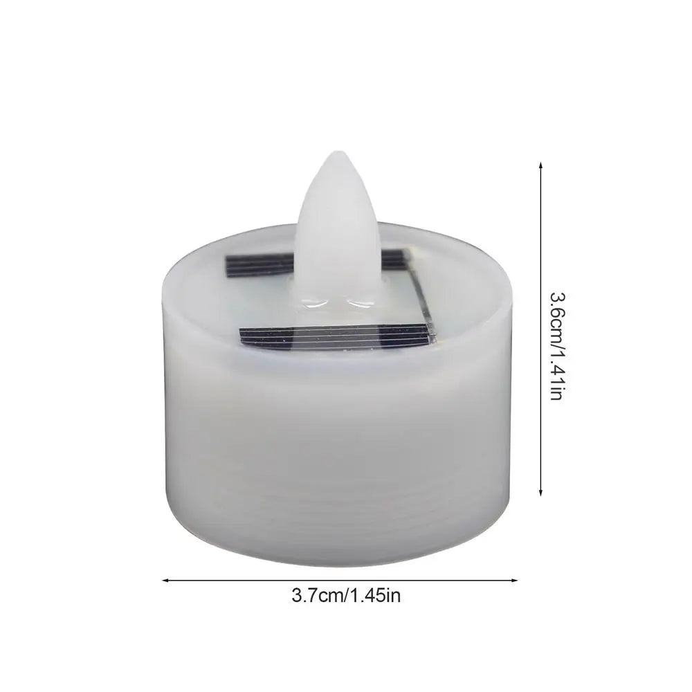 Solar Flameless LED Tea Candles – Dusk to Dawn Waterproof Solar Flameless Candle Babs yellow flash