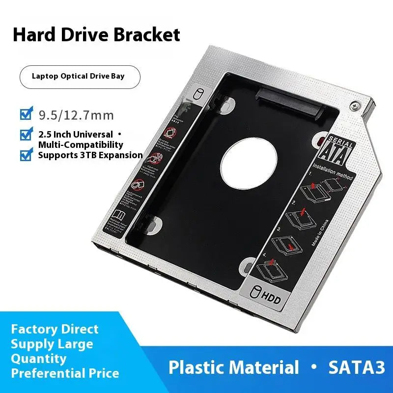 2.5" SSD HDD Caddy 9.5/12.7mm SATA 3.0 Laptop Optical Bay Laptop HDD Caddy Babs