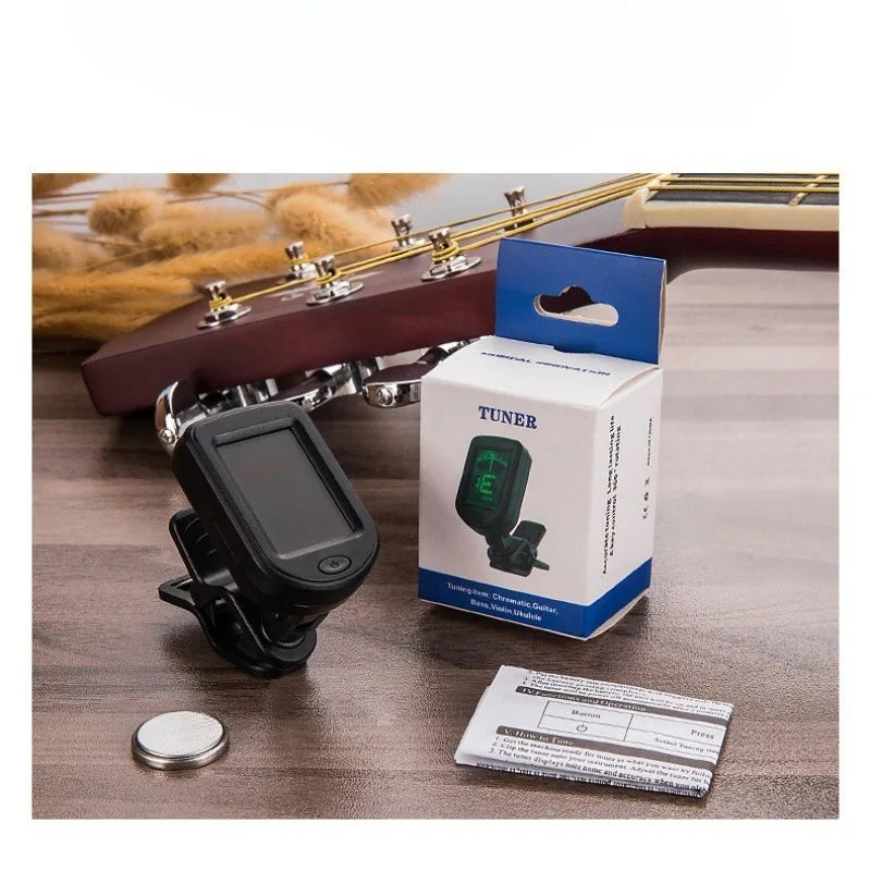 Clip-On Digital Guitar Tuner – 360° Rotatable LCD Display Clip-On Guitar Tuner Babs
