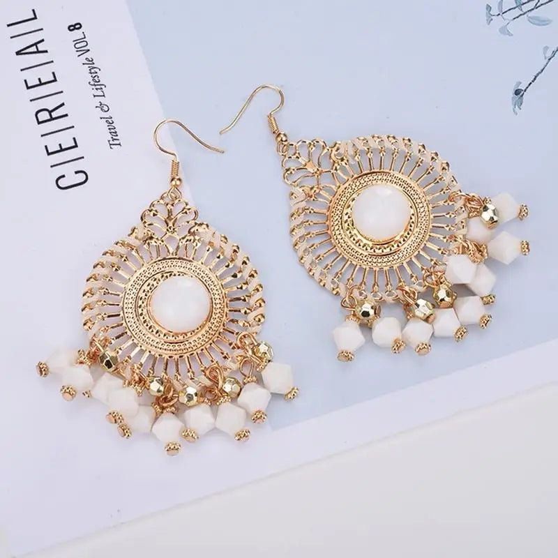 Bohemian Tassel Bead Drop Dangle Earrings for Women Drop Dangle Earrings Babs