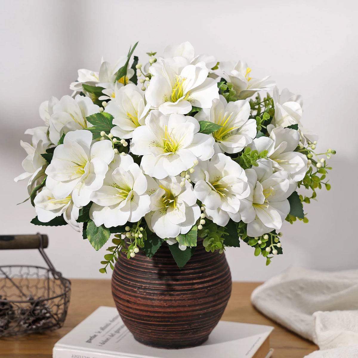 Silk Artificial Azalea Flowers – Wedding, Home & Garden Decor Artificial Flower Branch Babs