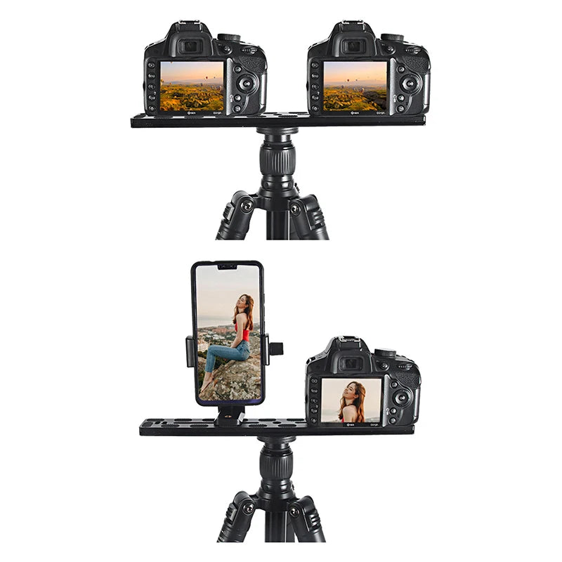 Aluminum 1/4" Quick Release Mount Plate for Tripods Camera Mount Plate Babs