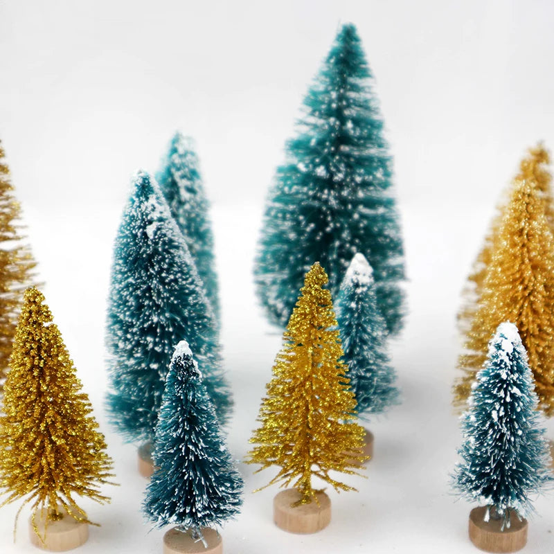 12pcs Mini Sisal Christmas Trees – DIY Holiday Table Decor Christmas Tree Decor Babs