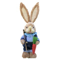 Easter Straw Bunny Decor 35cm – Rustic Handmade Decoration Easter Bunny Decor Babs A-1PCS 35CM