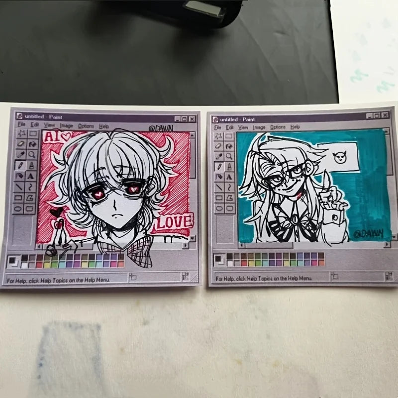 Retro Computer Sticky Notes & Drawing Board Notepad (1-2 pcs) Creative Sticky Notepad Babs