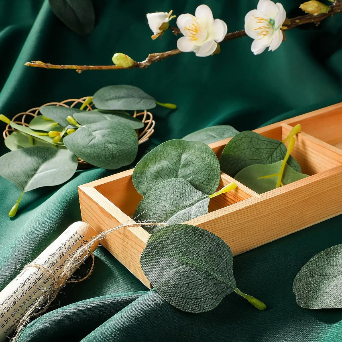 50/100 Fake Eucalyptus Silk Leaves – Wedding & Home Decor Artificial Silk Leaves Babs