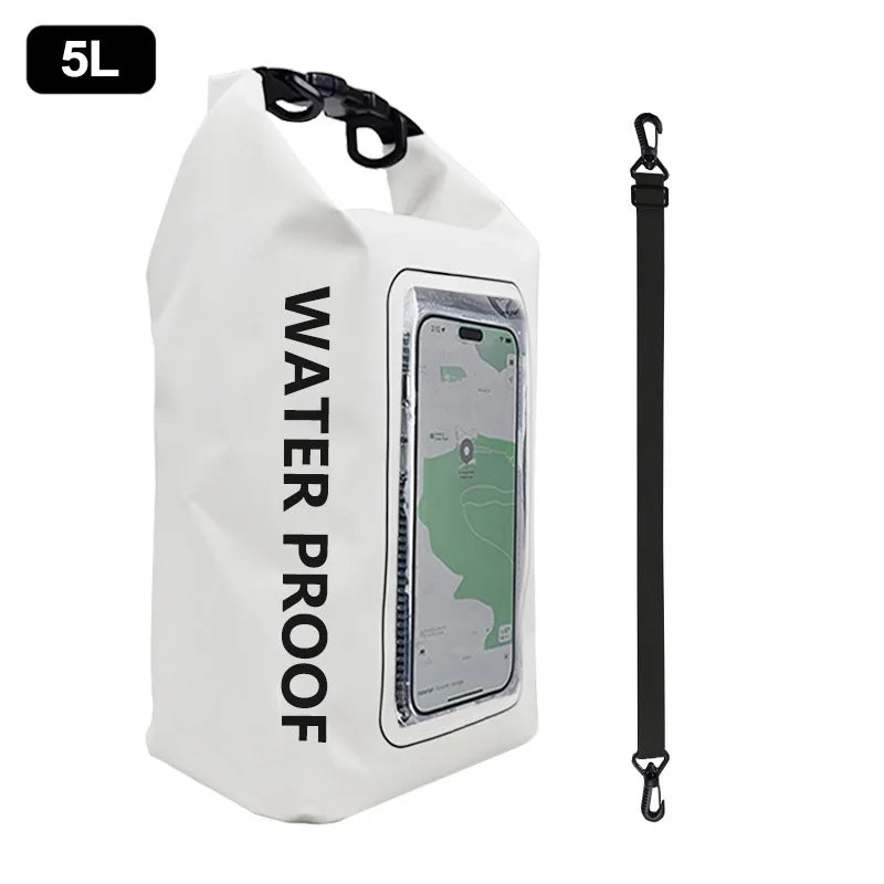 Waterproof Dry Bag 2L 5L Touch Screen PVC Outdoor Backpack Waterproof Dry Bag Babs 5L W