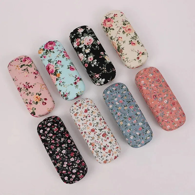 Floral Fabric Hard Glasses Case – Eyewear Protector | Babs Eyeglass Case Babs