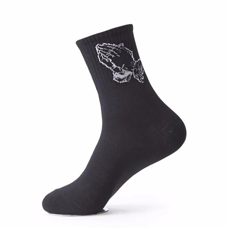 Virgin Mary Print Cotton Crew Socks – Hip Hop Novelty Unisex Novelty Crew Socks Babs