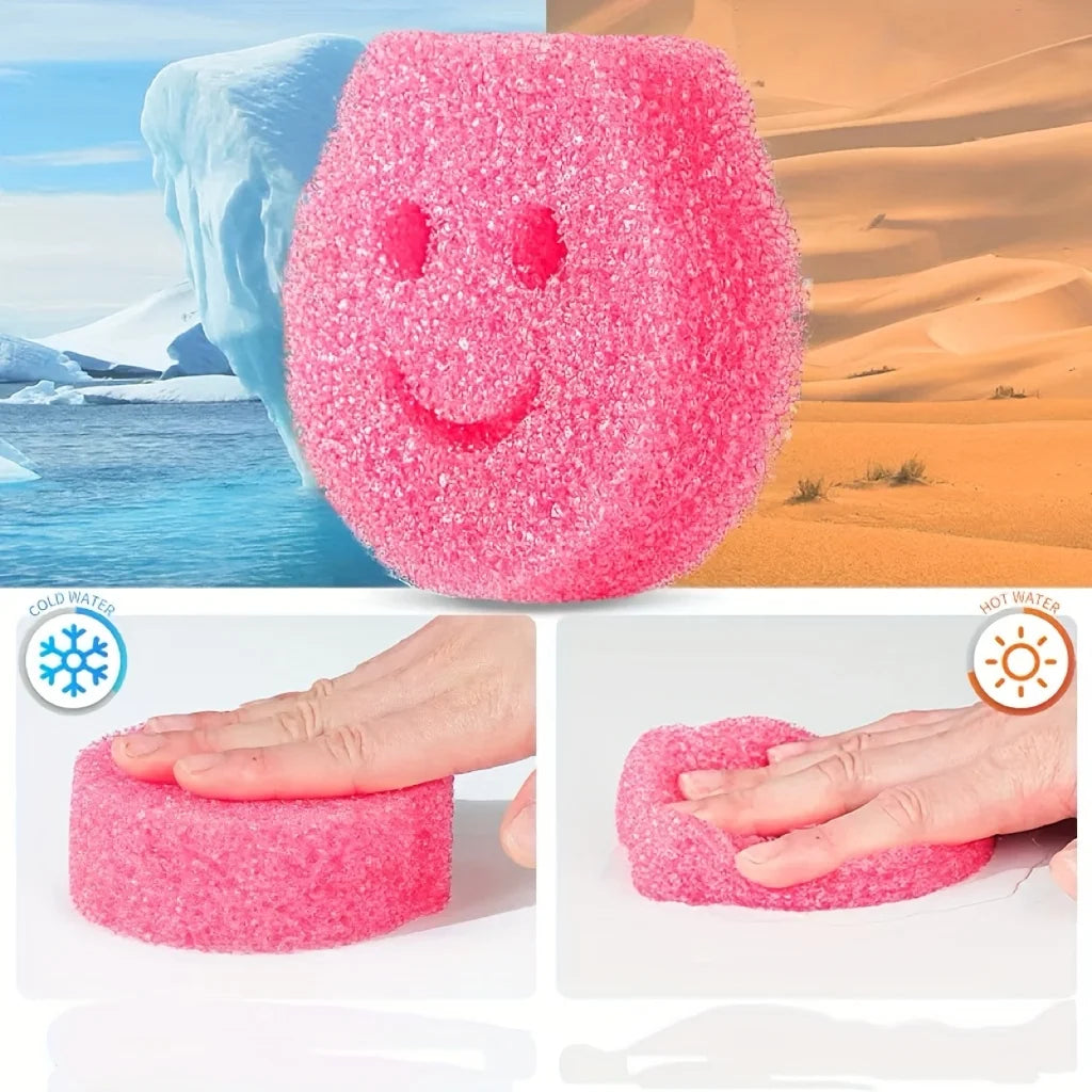 3-Piece Kitchen Magic Sponge Brush Set – Heavy-Duty Cleaner Kitchen Sponge Brush Babs