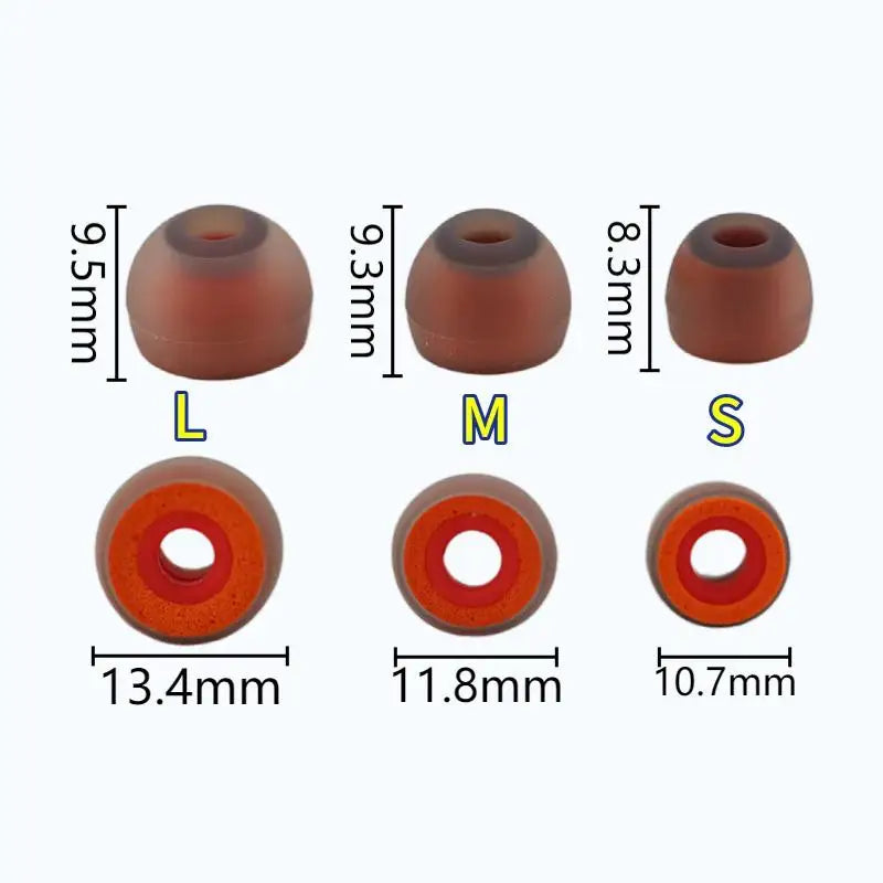 Memory Foam Earbud Tips Silicone In-Ear Cushion Covers – 1 Pair Earbud Tip Covers Babs