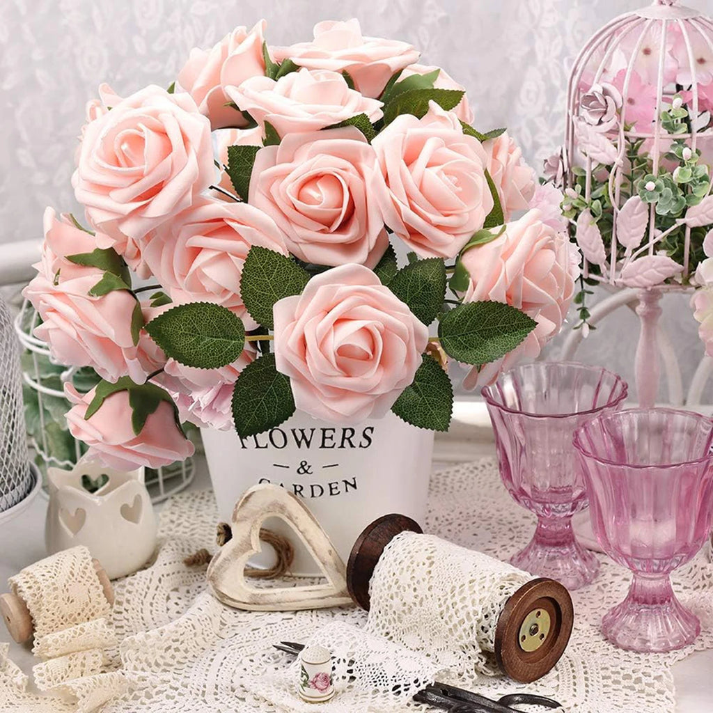 30 PCS PE Foam Artificial Roses – Wedding & Party Décor Artificial Flowers Babs