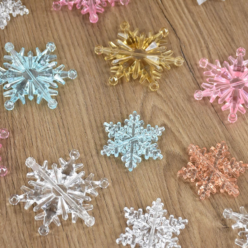 10Pcs Acrylic Snowflake Christmas Ornaments – Tree Pendants Christmas Ornaments Babs
