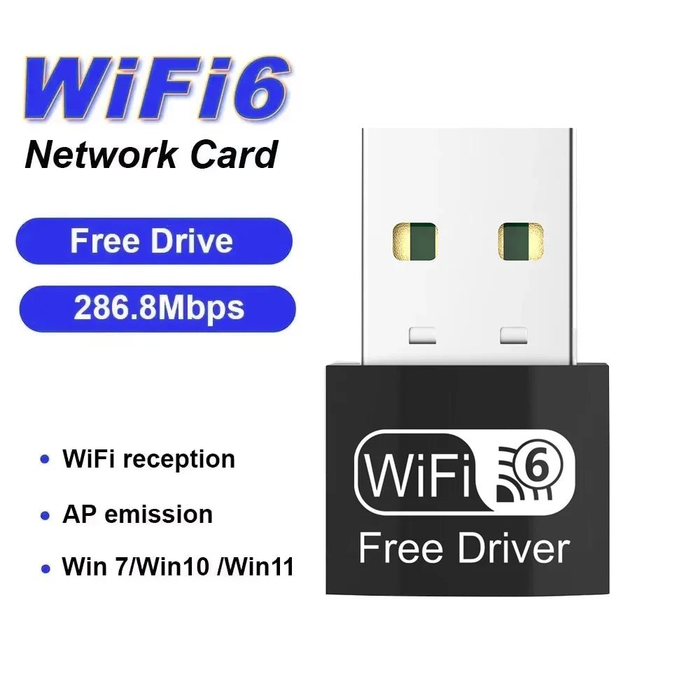 KEBIDUMEI WiFi 6 Bluetooth 5.4 USB Adapter AX600 Dual Band USB WiFi Adapter Babs 300M No BT