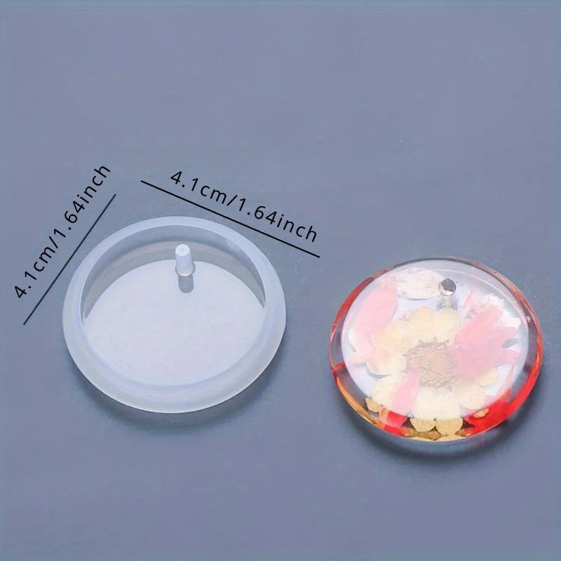 Pendant Silicone Mold – Round & Rectangle Shapes, Easy Release Jewelry Silicone Mold Babs