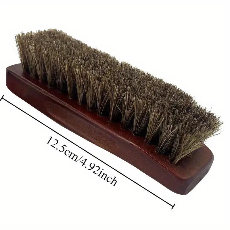 2-Pack Horsehair Shoe Brush – Leather Polishing & Cleaning Shoe Polishing Brush Babs