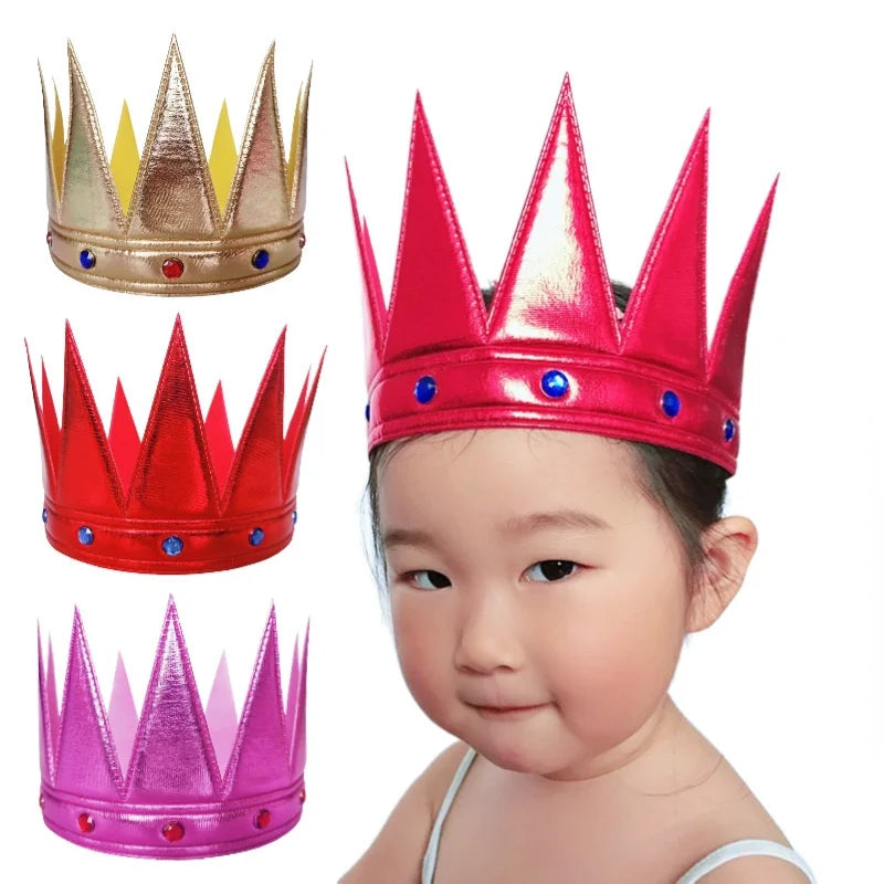 12pcs Gold King Crown Hats – Birthday & Halloween Party Set Party Crown Set Babs
