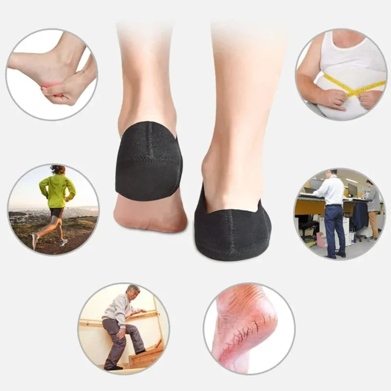 U-Shaped Silicone Gel Heel Cups – Cushioning Insoles Men & Women Silicone Heel Cups Babs