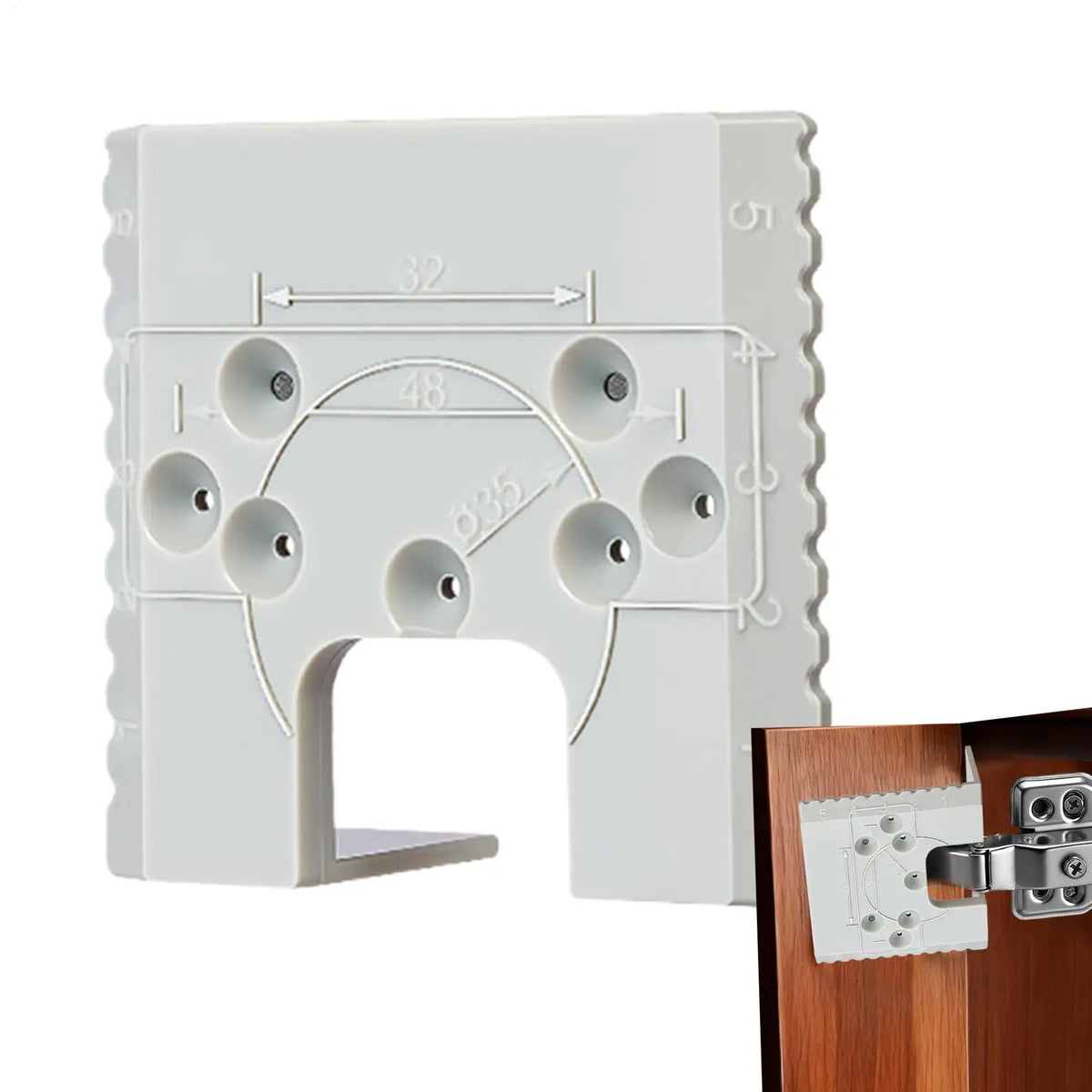 Door Hinge Jig Template – Precision ABS Install Tool for Cabinets Door Hinge Jig Babs