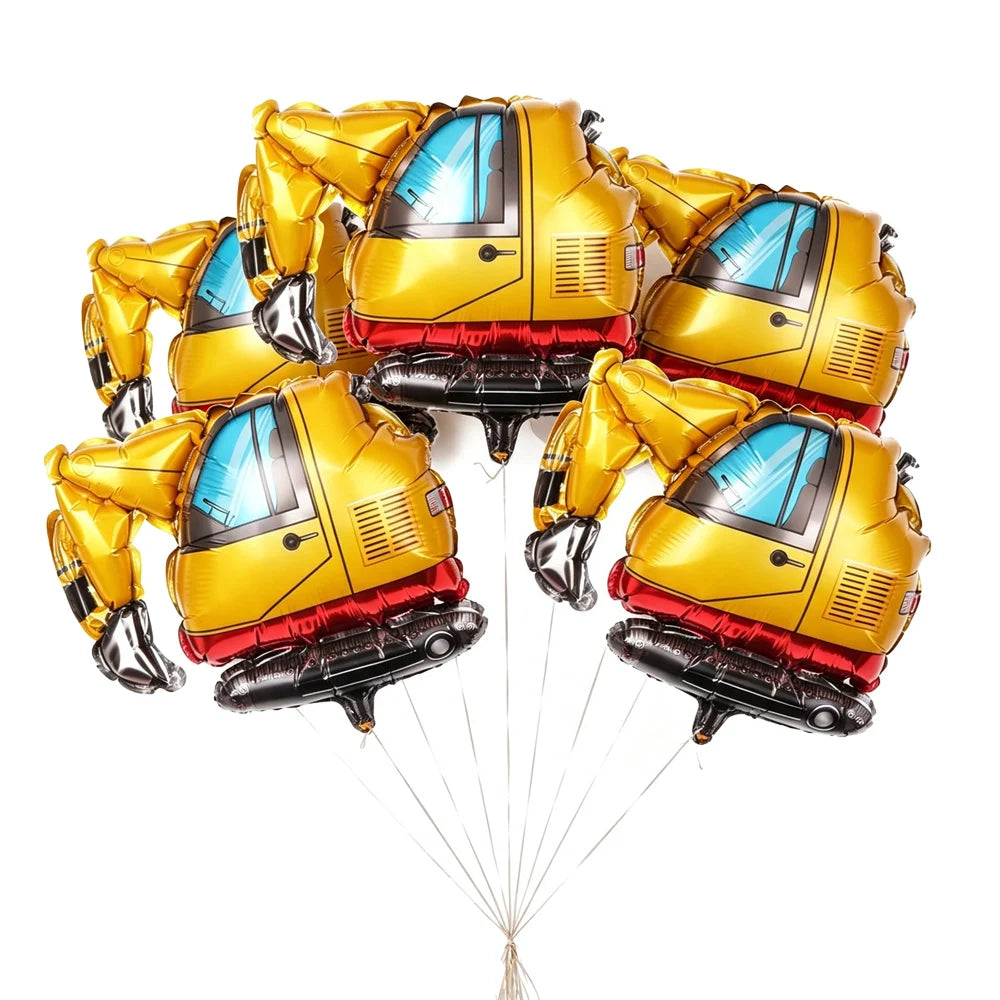 Mini Vehicle Foil Balloons – Construction & Fire Party Décor 5-50pcs Party Foil Balloons Babs