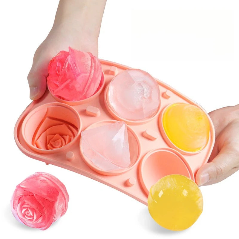 Silicone Ice Cube Mold – Rose, Diamond & Hockey Shapes Silicone Ice Mold Babs