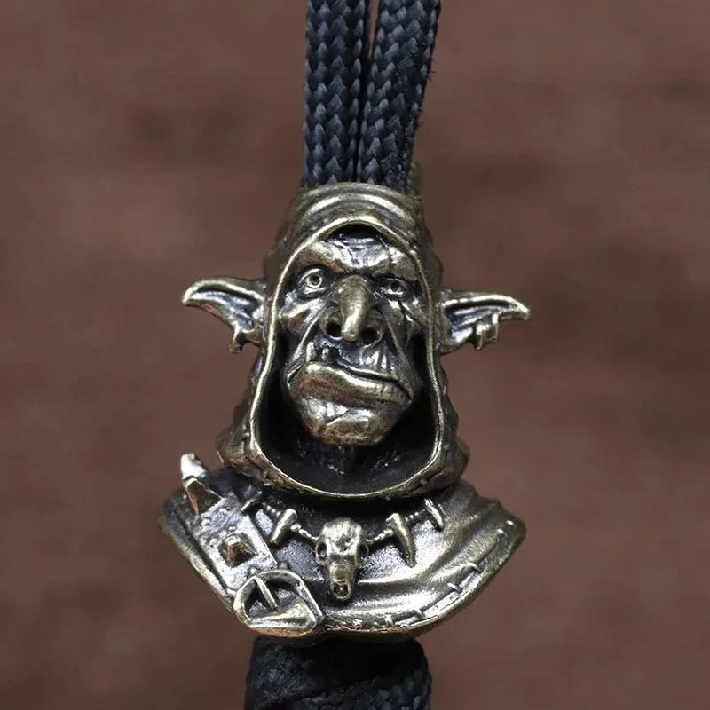 Goblin Brass EDC Paracord Bead Pendant – DIY Lanyard EDC Paracord Bead Babs