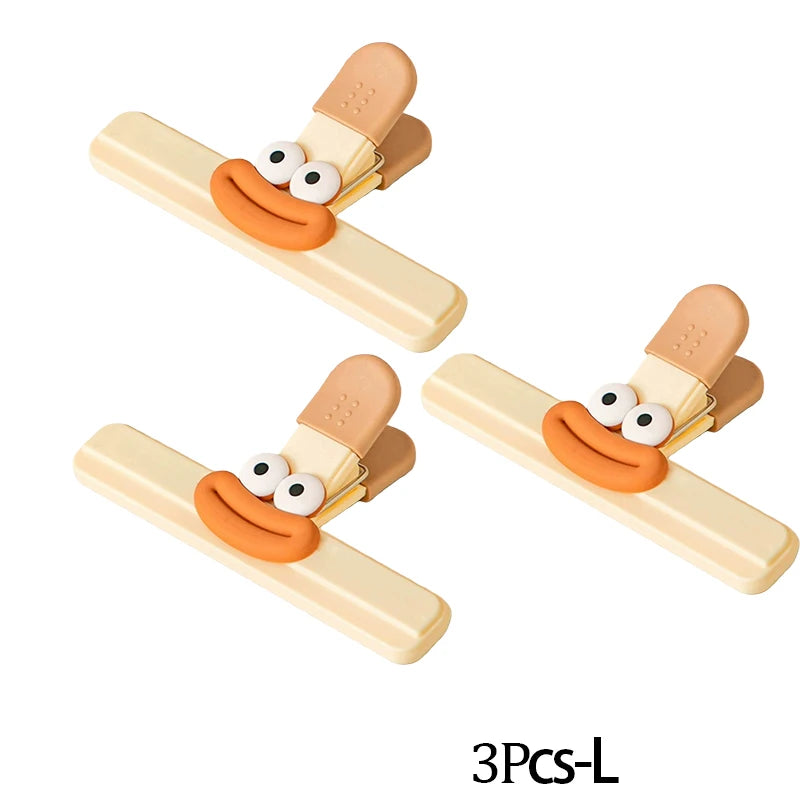 Creative Food Sealing Clips – Moisture-Proof Bag Clips Food Sealing Clips Babs 3Pcs-L