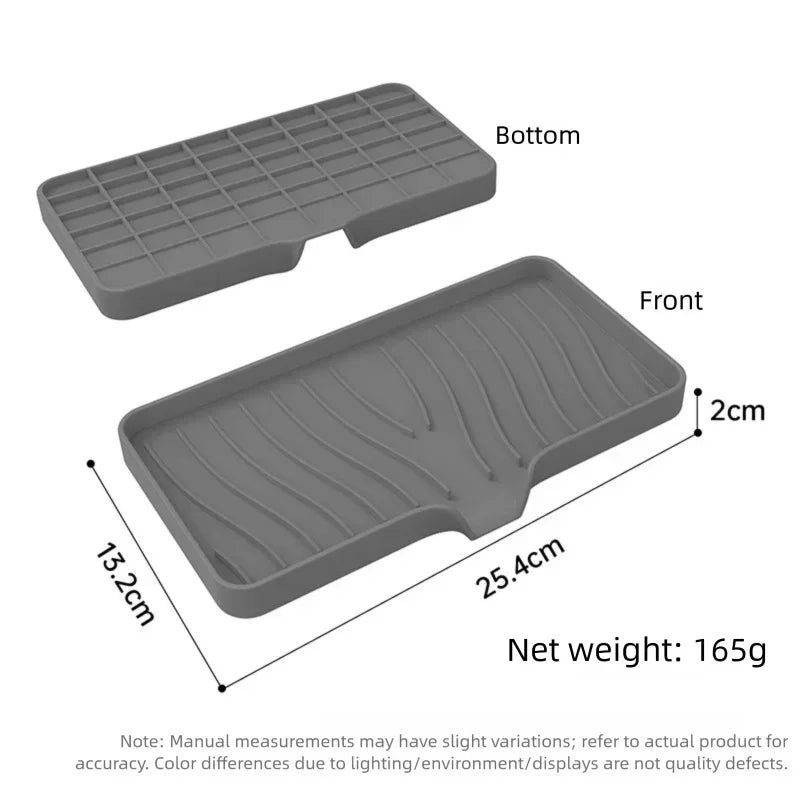 Silicone Soap Dish with Drain Rack – Anti-Slip Bathroom Tray Silicone Soap Dish Babs