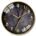 Black Metal Wall Clock 12" Silent Quartz – Nordic Modern Decor Wall Clock Babs Style 1 12 inch