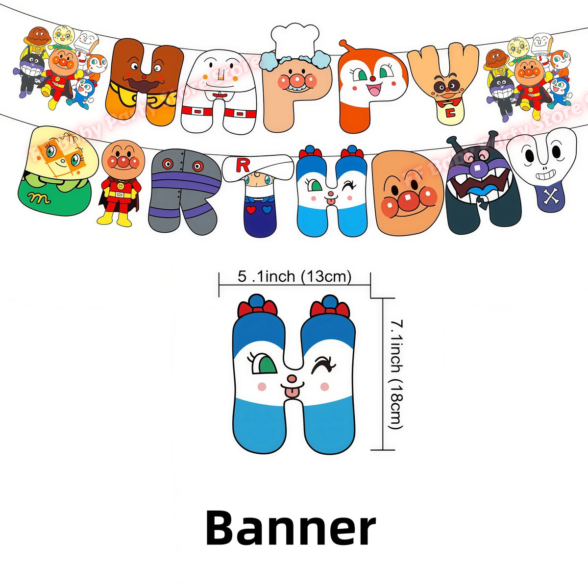 Anime Hero Birthday Party Decoration Set – Balloons, Banner & More Party Decoration Set Babs 1set Banner