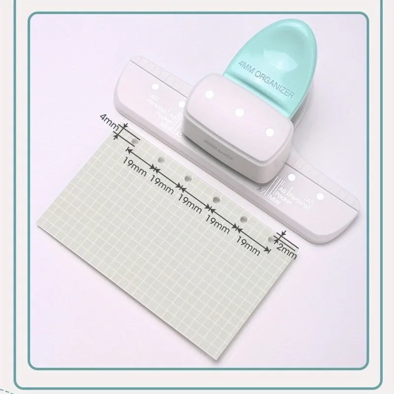 3-Hole Loose Leaf Paper Puncher – A5/A6/A7/A8, 8 Sheets Loose Leaf Hole Punch Babs