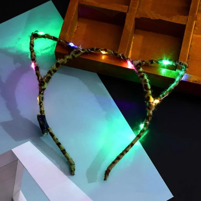 LED Cat Ear Headband – Flashing Glow Party Headwear LED Party Headband Babs 7