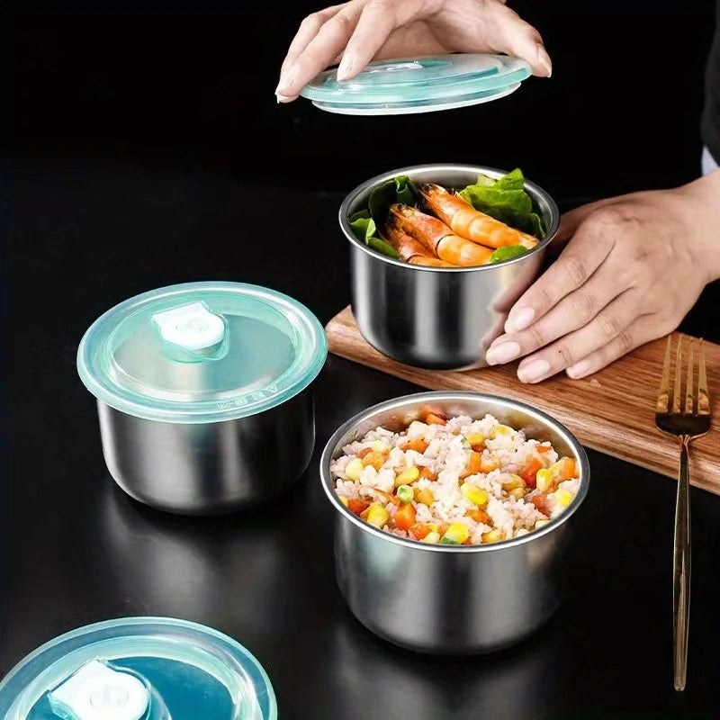 Round Leak-Proof Stainless Steel Lunch Box & Food Storage Food Storage Container Babs