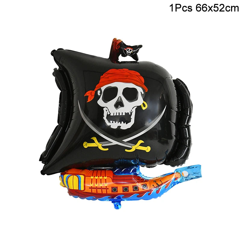 Pirate Party Kit – Eye Patch, Coins, Balloons & Skull Hat Party Favor Kit Babs 1pcs balloon 3