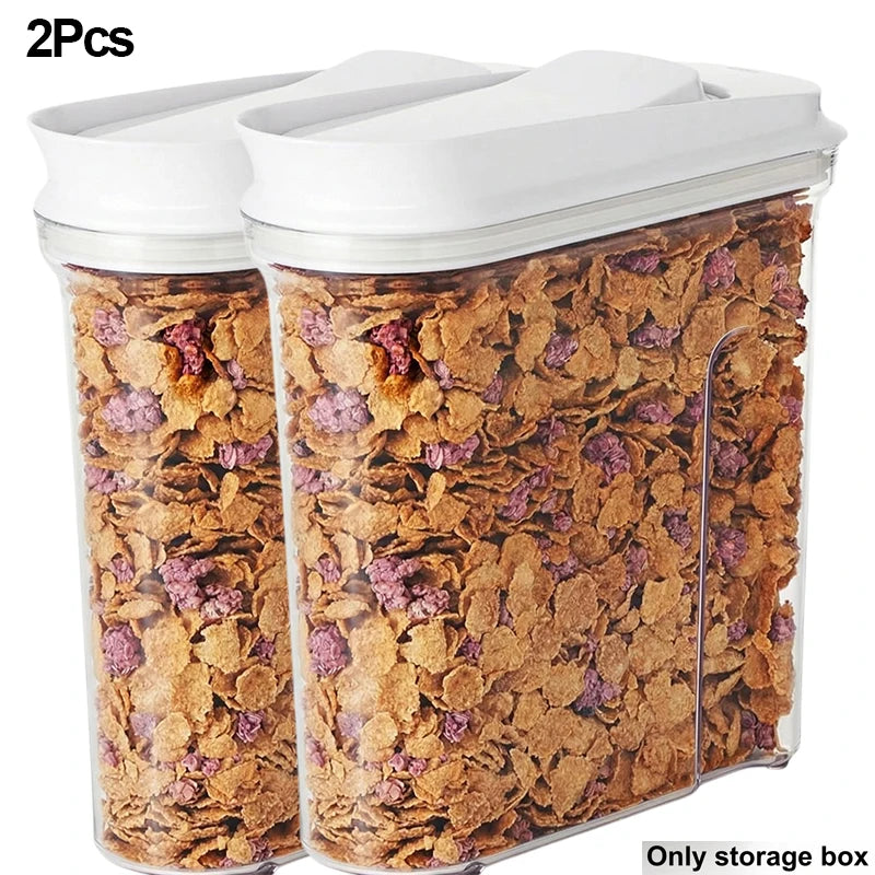 Airtight Food Storage Containers – Clear Plastic Pantry Organizers Food Storage Containers Babs 2Pcs