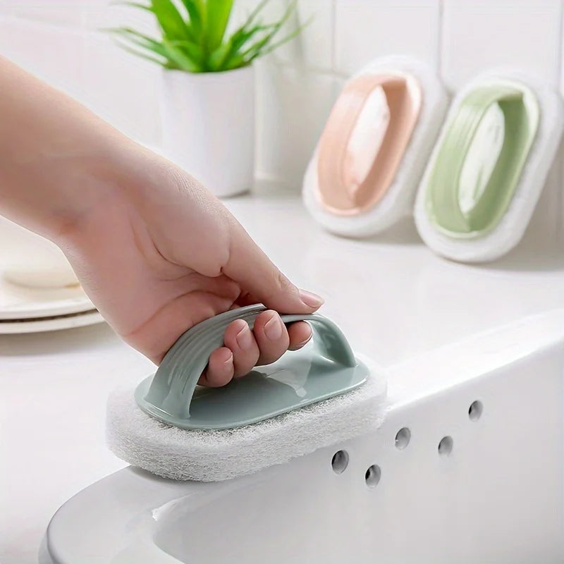 Magic Sponge Bathtub Brush with Handle | Bathroom Cleaner Sponge Cleaning Brush Babs