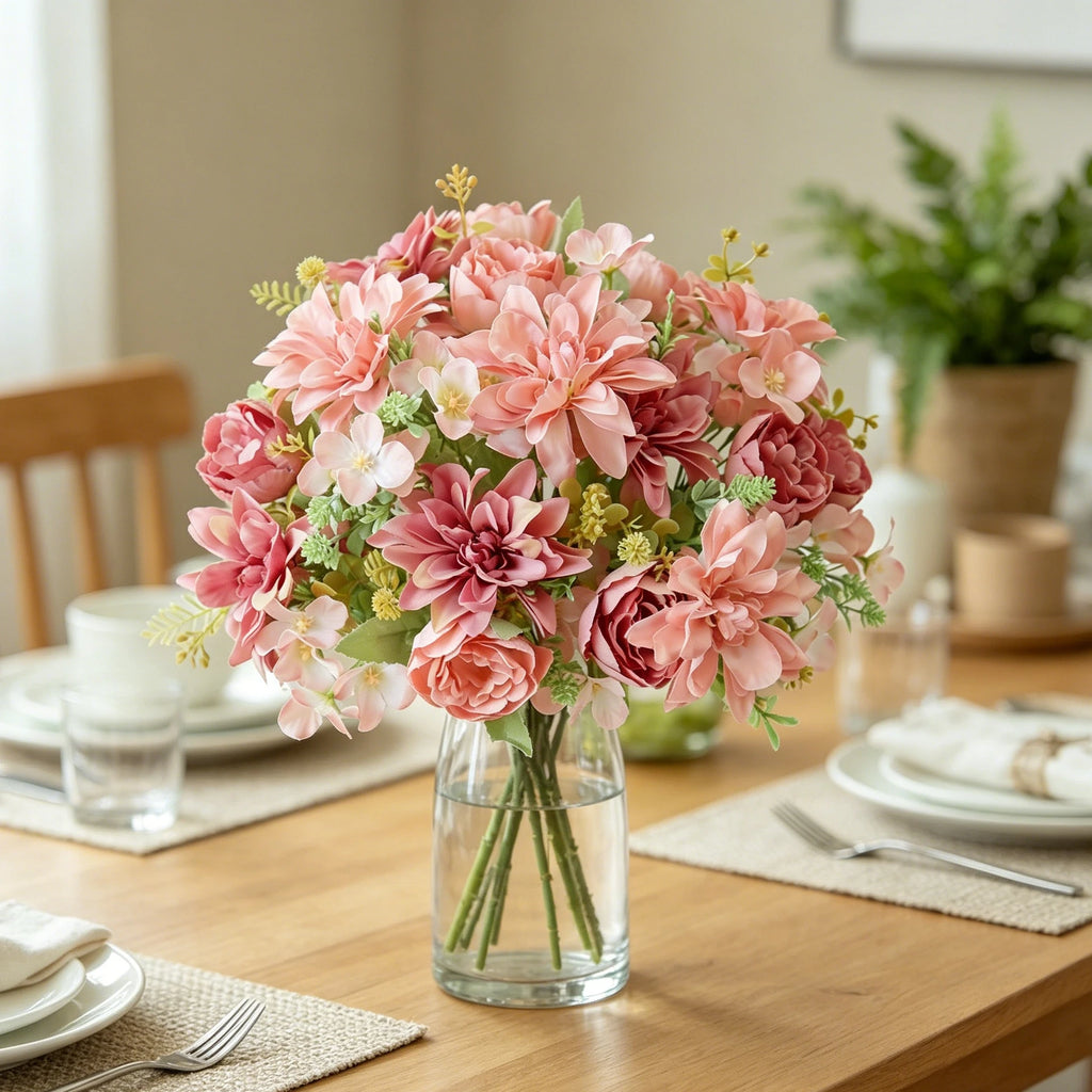 Silk Dahlia Peony Artificial Flowers – Wedding & Home Décor Artificial Flowers Babs