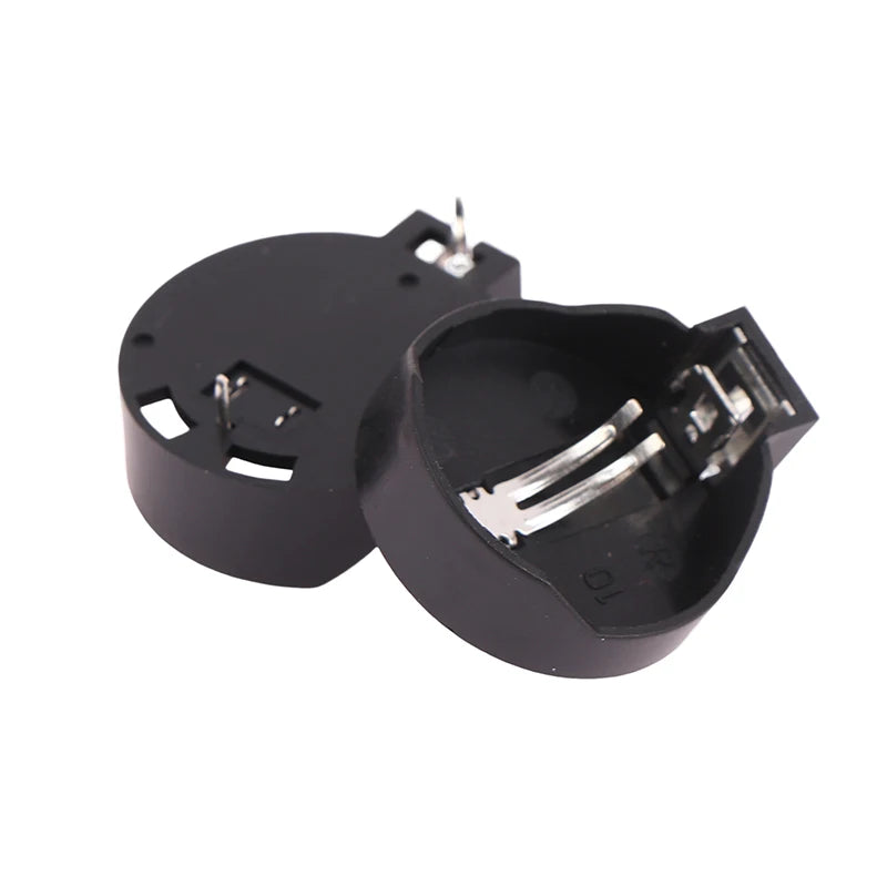 10-Pack CR2032 Coin Cell Battery Holder Cases – Black Button Socket Battery Holder Case Babs