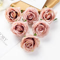 Artificial Silk Rose Flower Heads – Wedding & Home Décor Artificial Flower Heads Babs Brown 50pcs