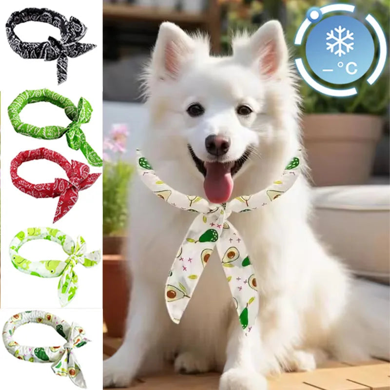 Pet Cooling Ice Collar Bandana for Cats & Dogs | Summer Pet Cooling Collar Babs
