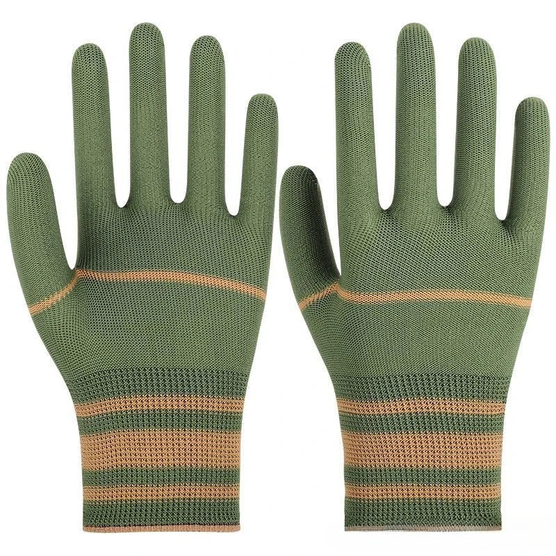 Breathable Nylon Work Gloves – Moisture-Wicking for Men & Women Work Gloves Babs Green 12Pairs