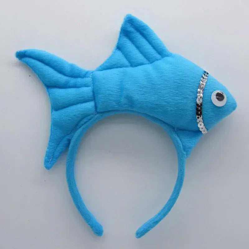 3D Fish Hair Hoop Headband – Costume Party Accessory for All Ages Costume Hair Headband Babs blue
