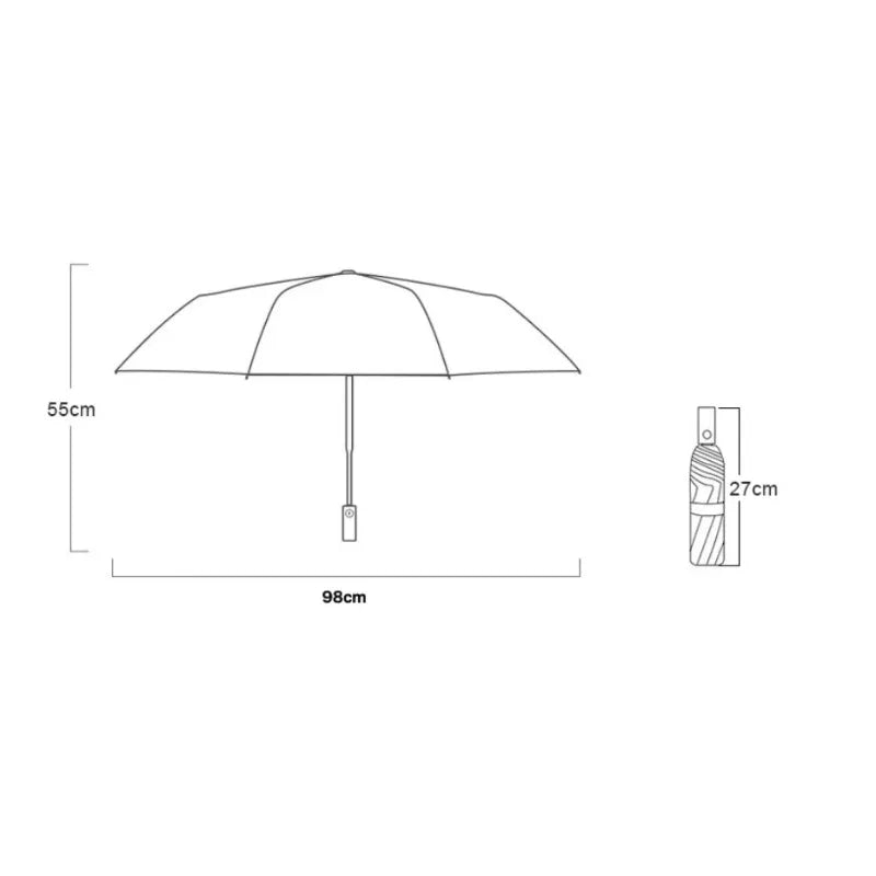 Auto Open Close Folding Clear Umbrella – Compact Transparent Folding Travel Umbrella Babs