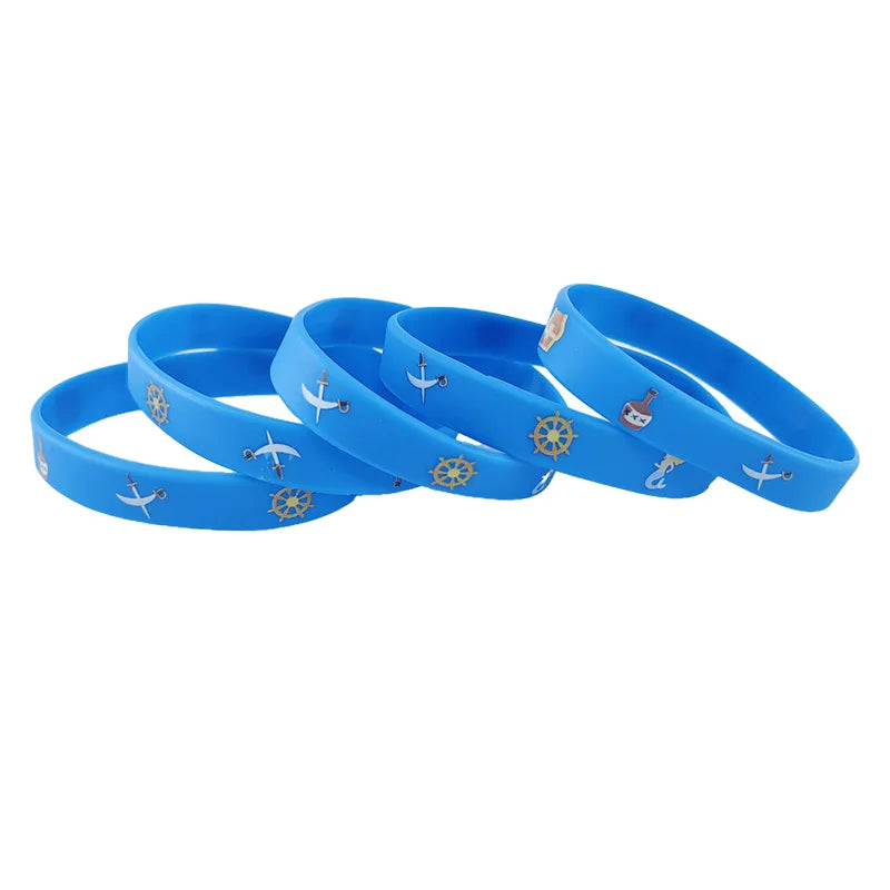 Pirate Silicone Bracelets Skull Wristbands – Kids Party Favors Party Favor Wristbands Babs B 24 Pcs